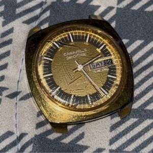10KT Gold Plated Caravelle Set-O-Matic Watch for parts or repair!
